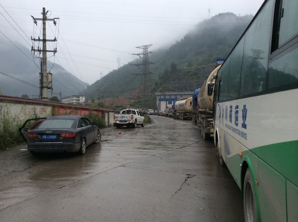 Bouchons route Chengdu Kangding