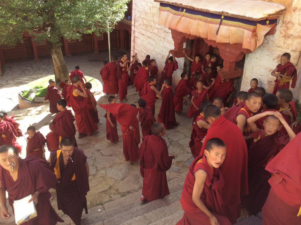 Moines enfants monastère Litang