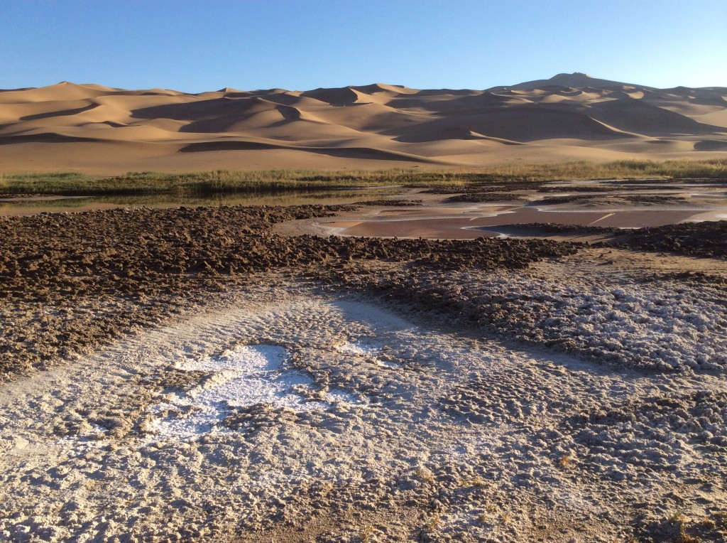 Lac salé désert Mongolie intérieure